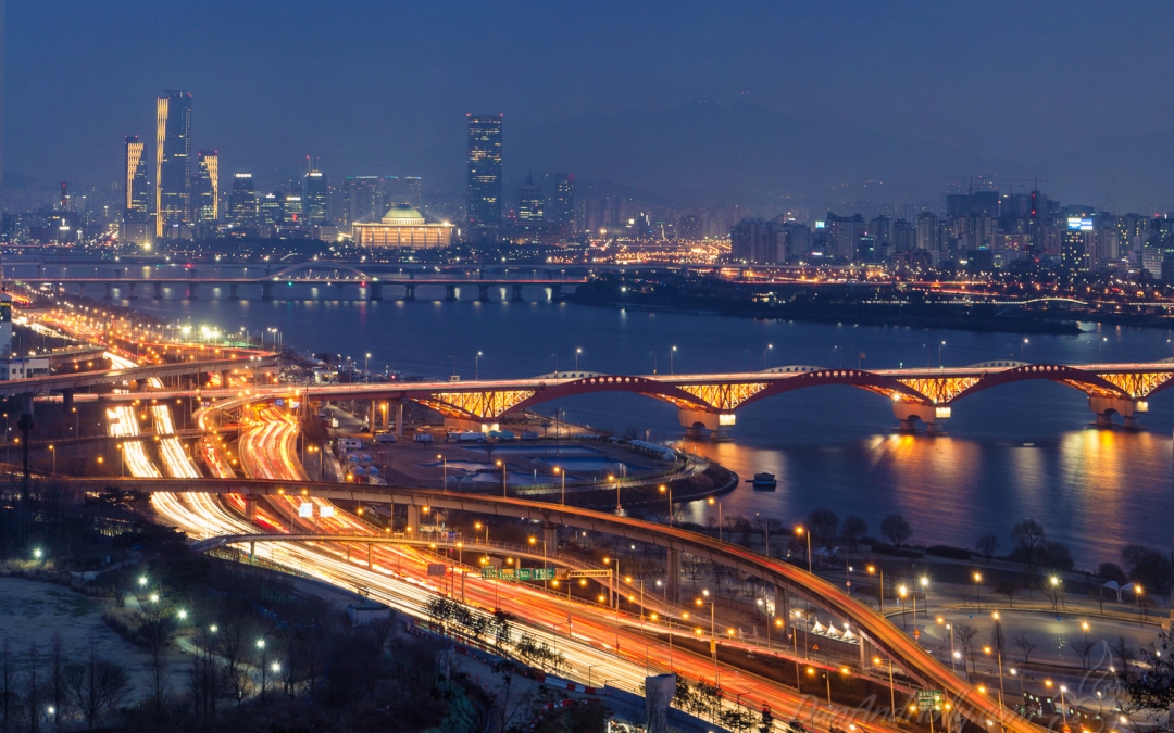 Seoul at Dusk from Haneul Park