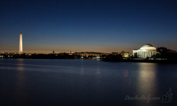 First light at the Jefferson Memorial