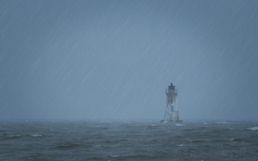 Cockspur Island Lighthouse in a Downpour