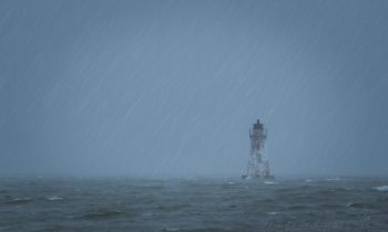 Cockspur Island Lighthouse in a Downpour