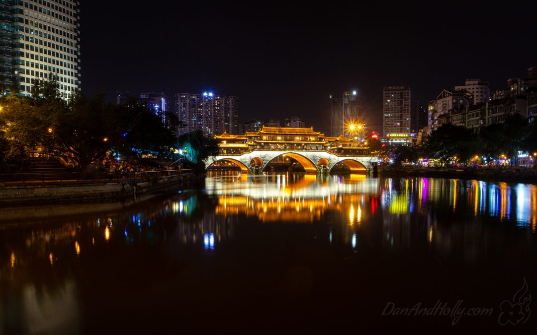 Chengdu’s Anshun Lang Bridge at Night