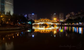 Chengdu’s Anshun Lang Bridge at Night