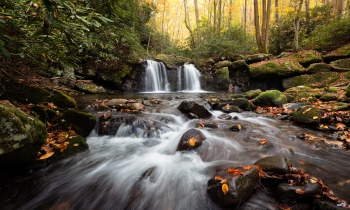 Double Falls in Autumn Glory