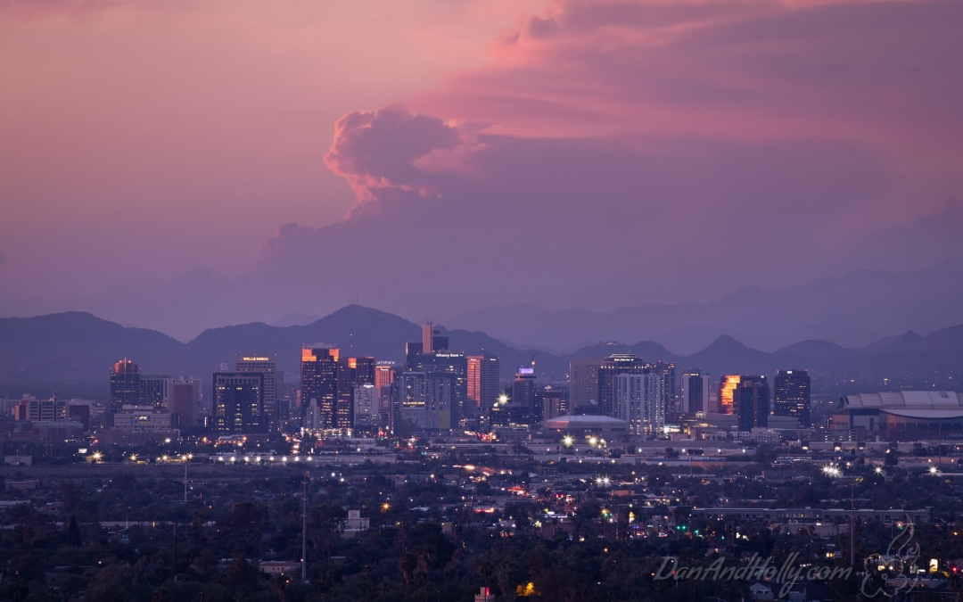 Storm Brewing in Phoenix at Sunset