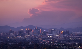 Storm Brewing in Phoenix at Sunset