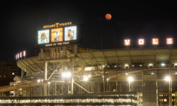Eclipsed Moon Over Neyland Stadium