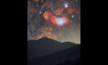 Eagle Ridge and the Lagoon Nebula