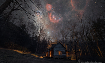 Winter Milky Way Over the Bud Ogle Cabin