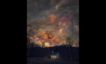 Dusty Milky Way Above the Cades Cove Methodist Church